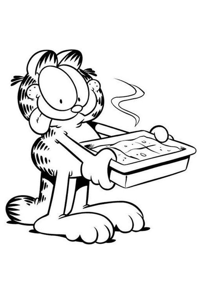 garfield coloring pages lasagna | Food coloring pages, Coloring books,  Cartoon coloring pages