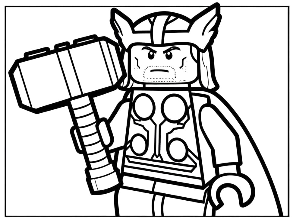 Lego Thor Picture coloring page ...