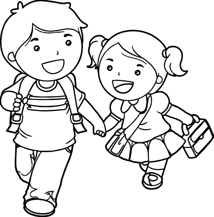 Boy And Girl Coloring Pages Boy And ...
