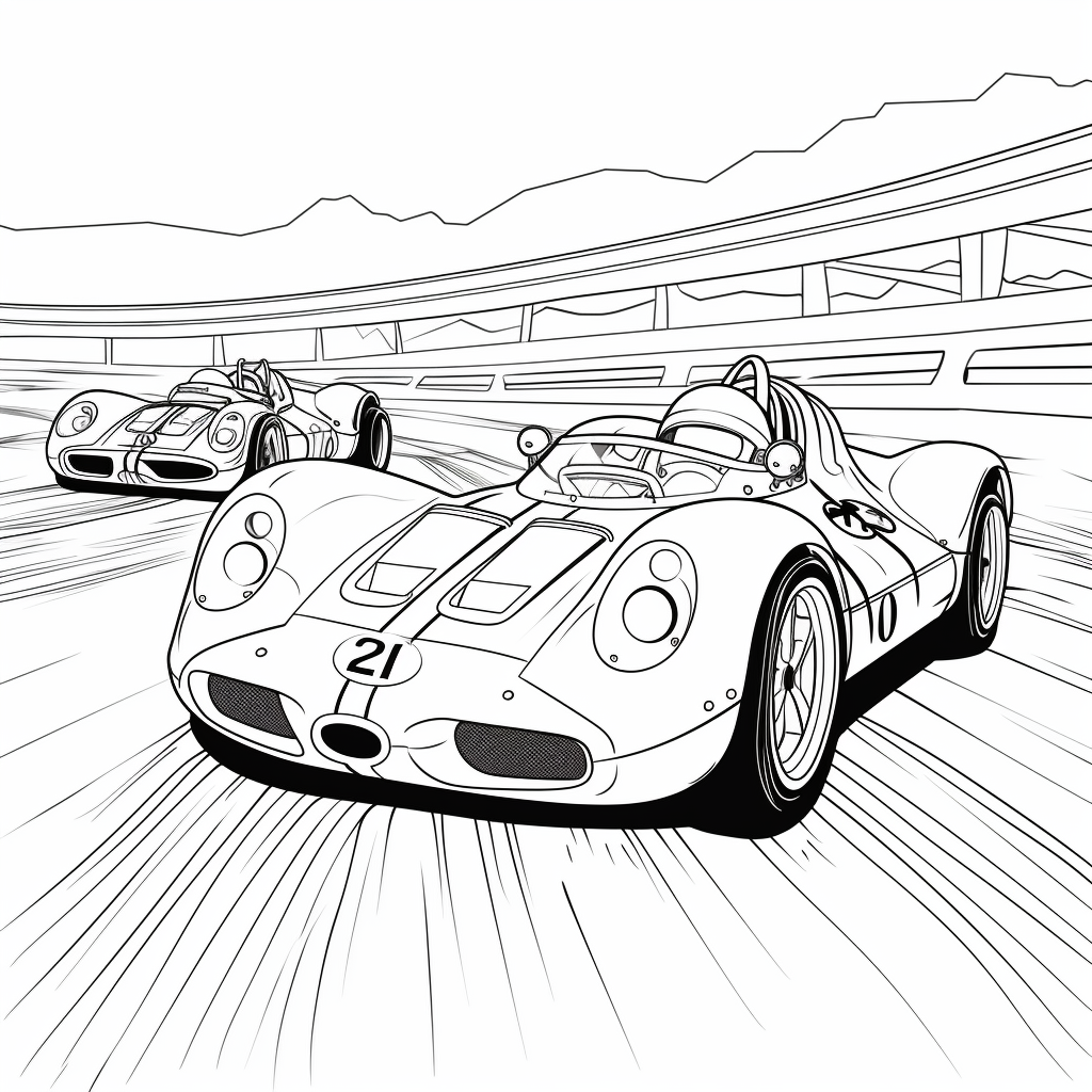 printable race cars coloring pages