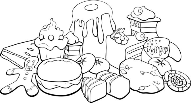 Coloring Book Food Images – Browse 107 ...