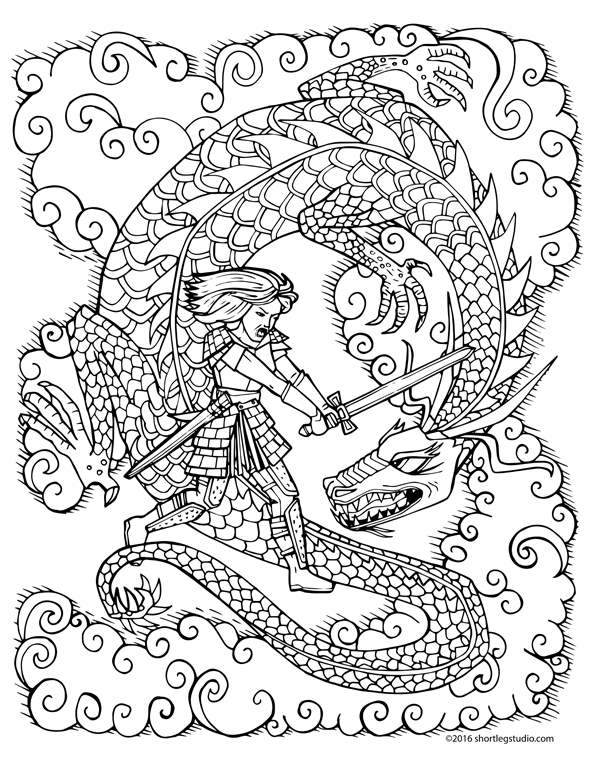 Fantasy and RPG Coloring Sheets ...
