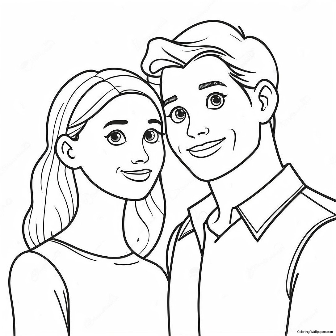 Heartstopper Cute Couple Coloring Page ...