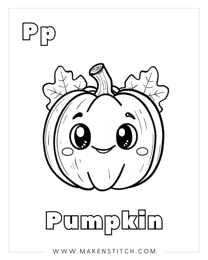 Pumpkin Coloring Pages - Makenstitch