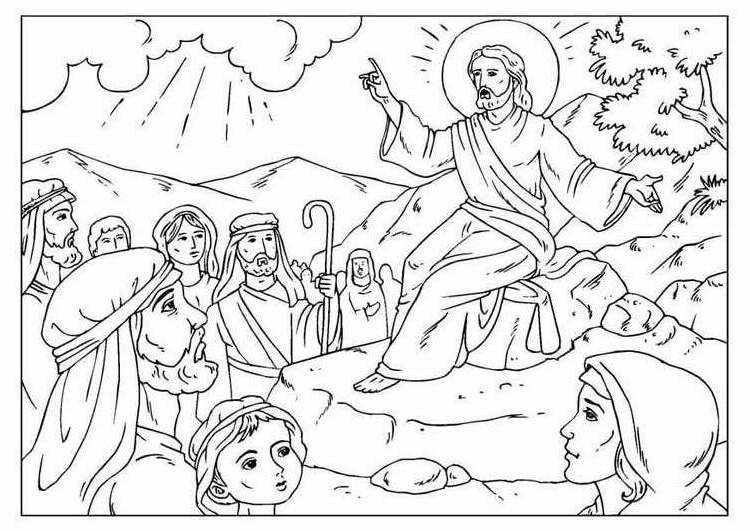 Coloring Page sermon on the mount ...