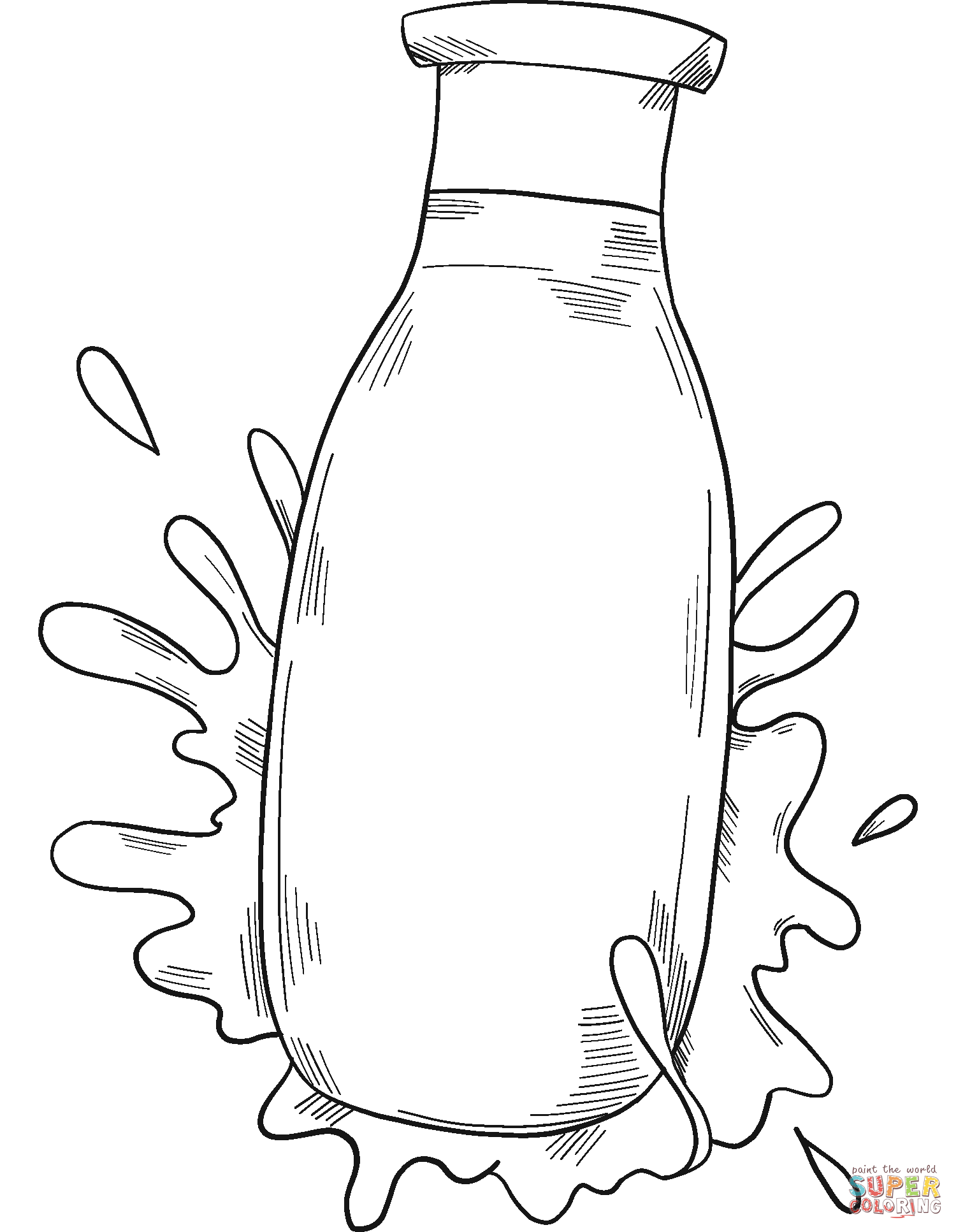 Bottle of Milk coloring page | Free Printable Coloring Pages