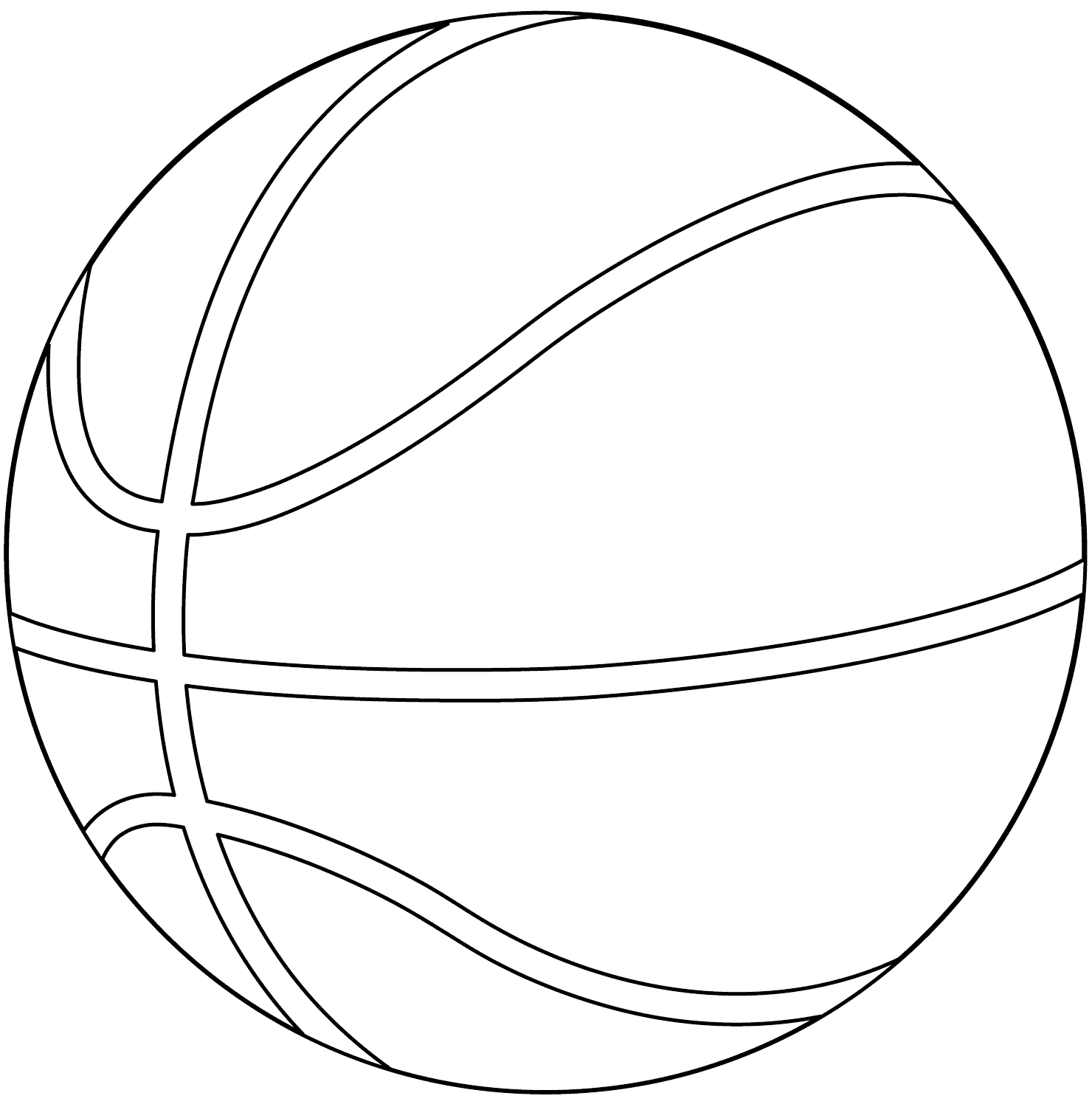 Basketball Ball Coloring Page - Free Printable Coloring Pages for Kids