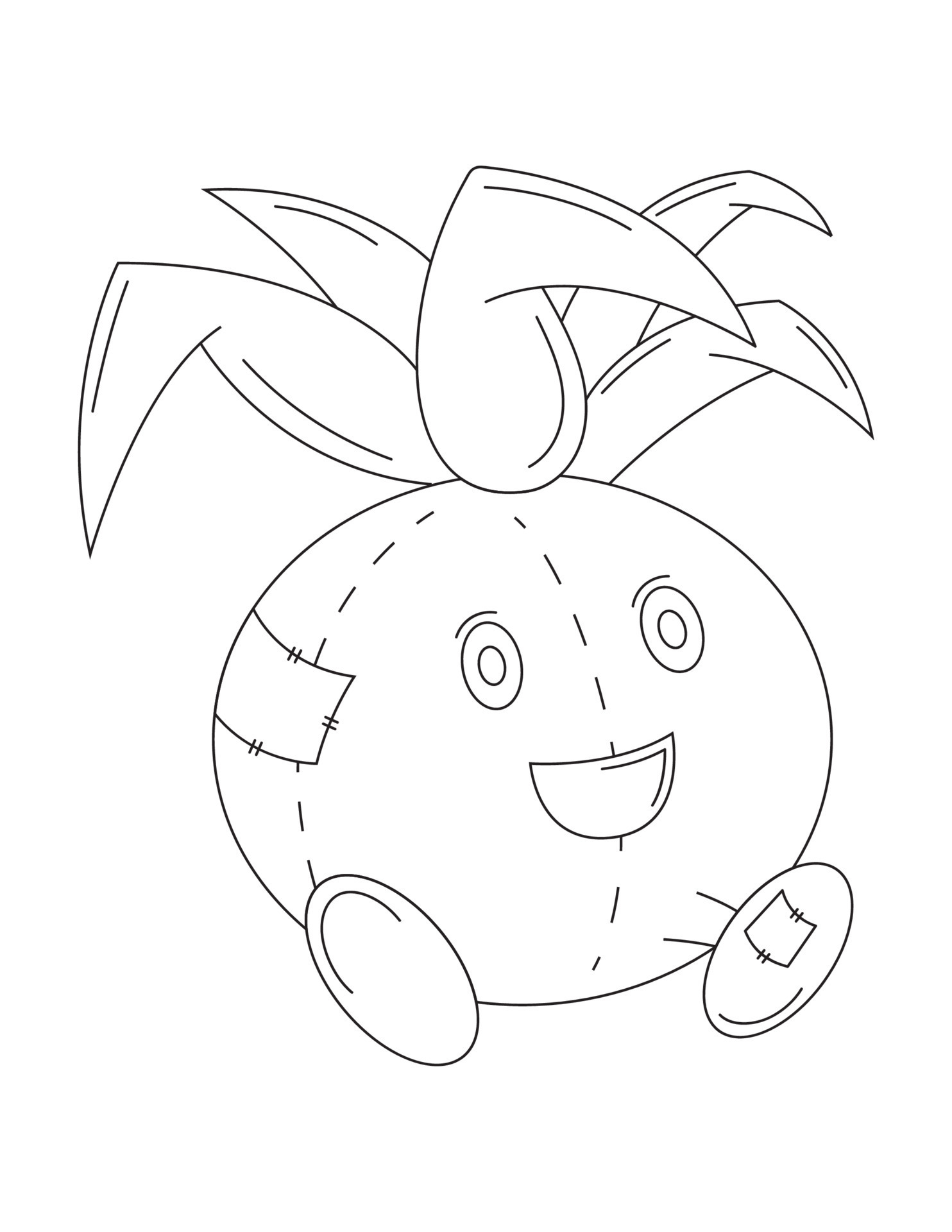 Oddish Coloring Pages for Kids 10106989 Vector Art at Vecteezy