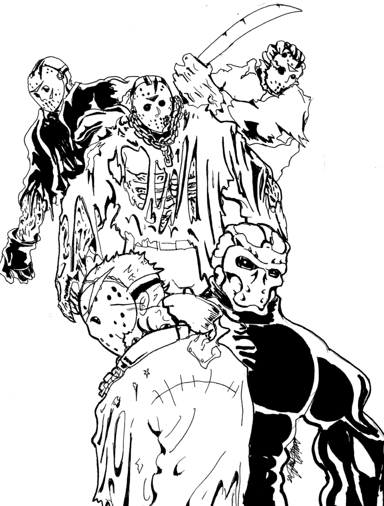 Jason voorhees coloring pages