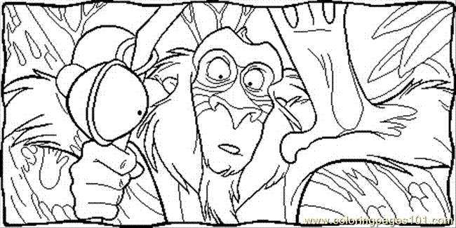 Rafiki Coloring Page for Kids - Free The Lion King Printable Coloring Pages  Online for Kids - ColoringPages101.com | Coloring Pages for Kids