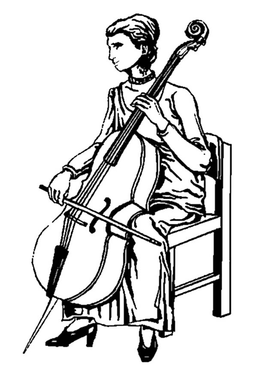 Coloring Page cello - free printable coloring pages - Img 9348