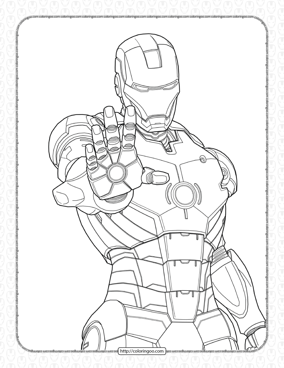 Iron Man Coloring Pages for Kids