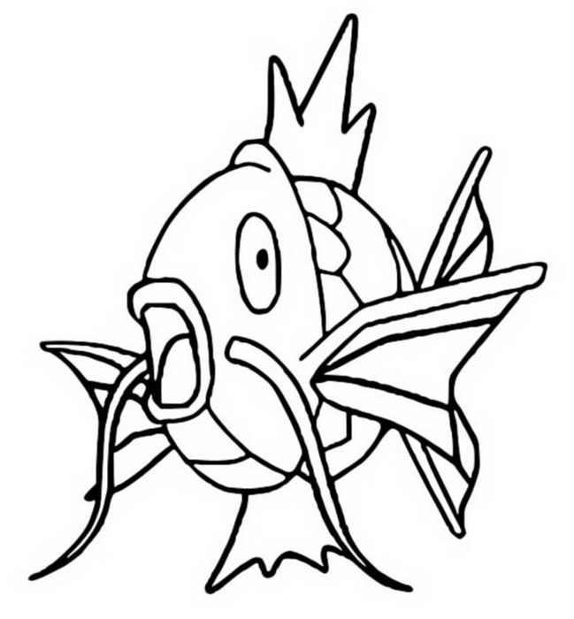 Coloring Pages Pokemon - Magikarp - Drawings Pokemon