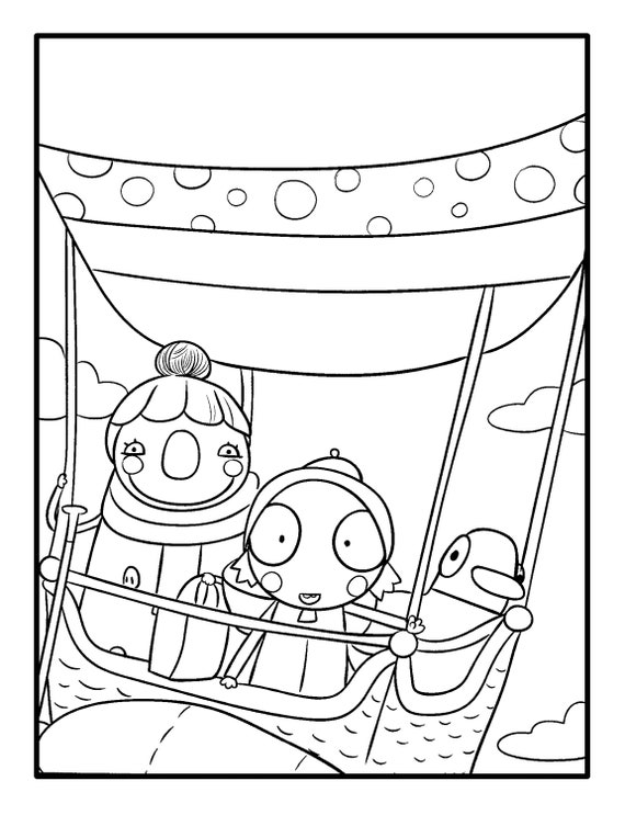 Sarah and Duck Coloring Book: Special Sarah and Duck Coloring - Etsy Israel