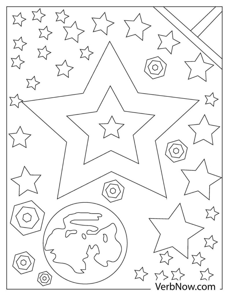 Free STARS Coloring Pages & Book for Download (Printable PDF) - VerbNow