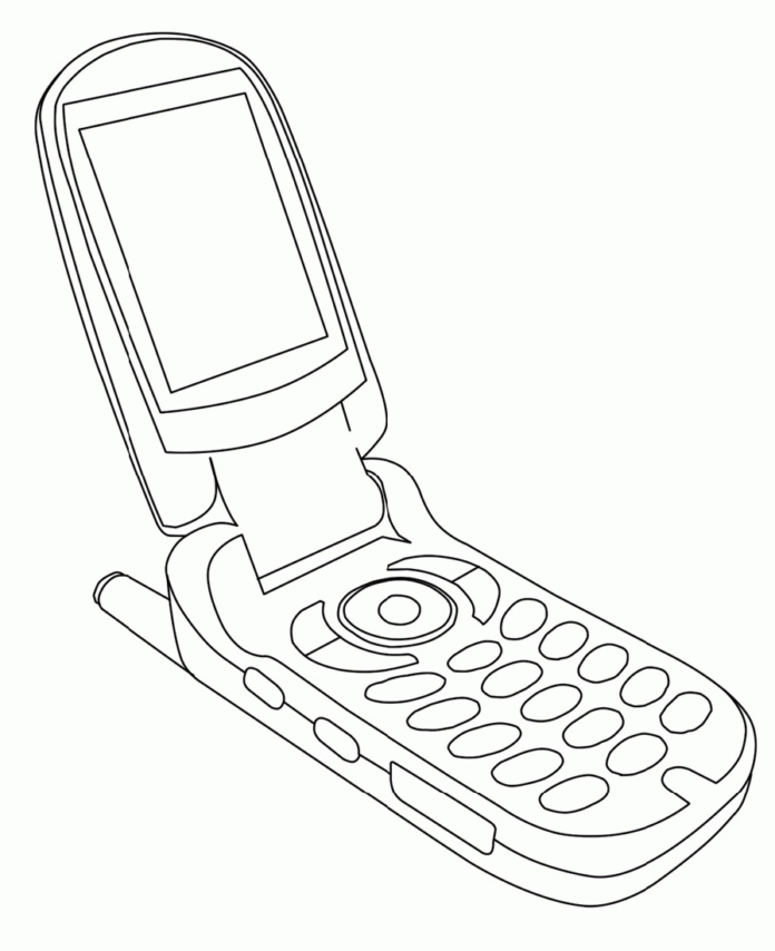 Cell phone coloring book to print and online