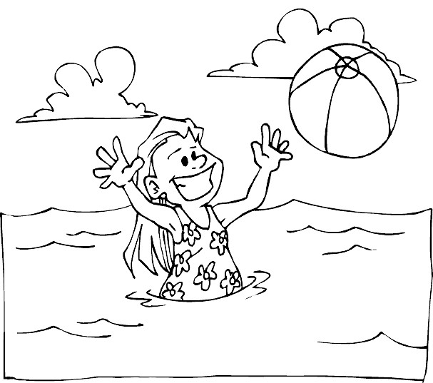 Kid Printables - Beach Coloring Pages