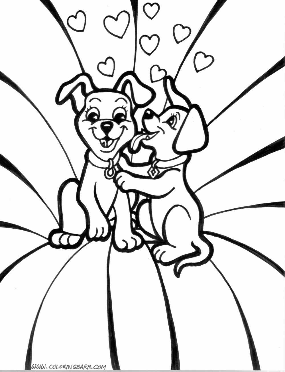Print Coloring Pages Of Puppies - Coloring