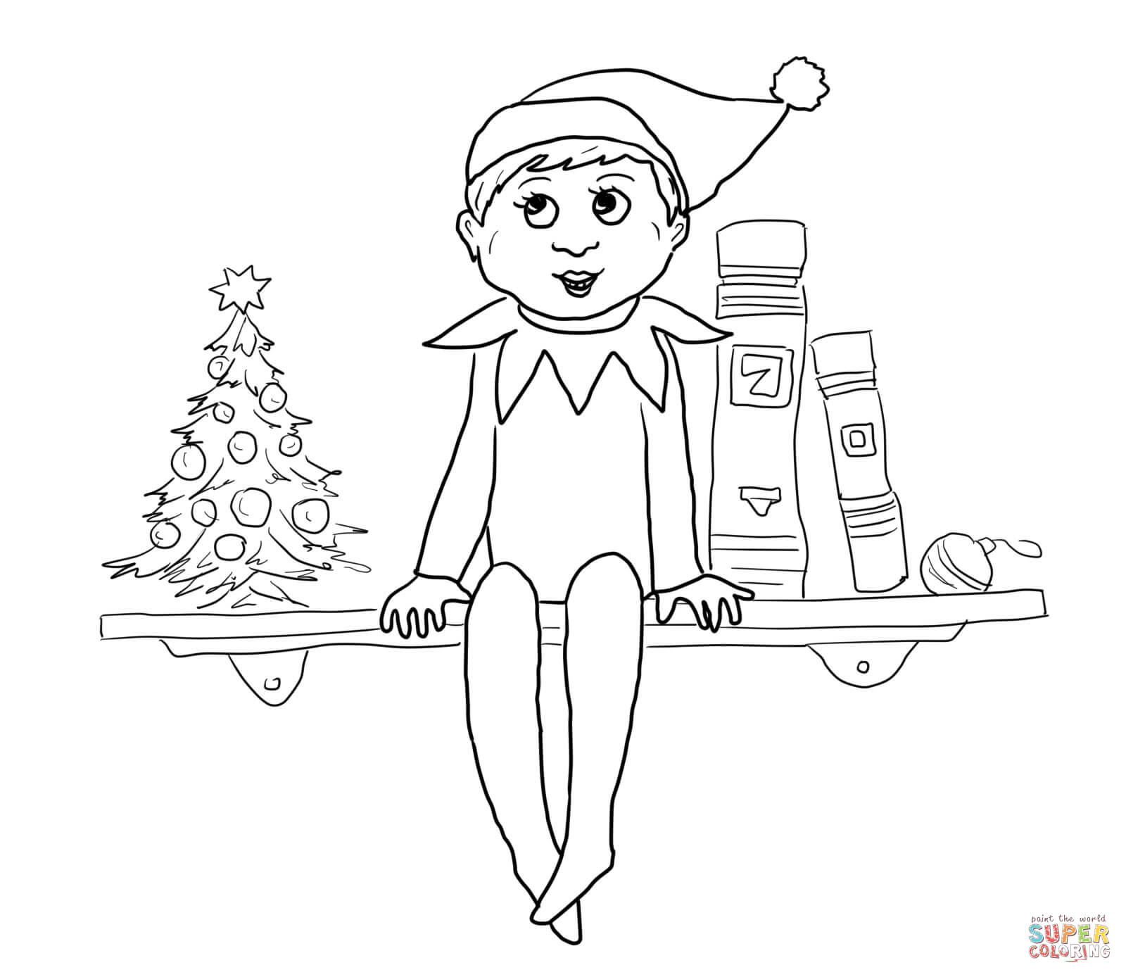 Elf on the shelf coloring pages | Free Coloring Pages