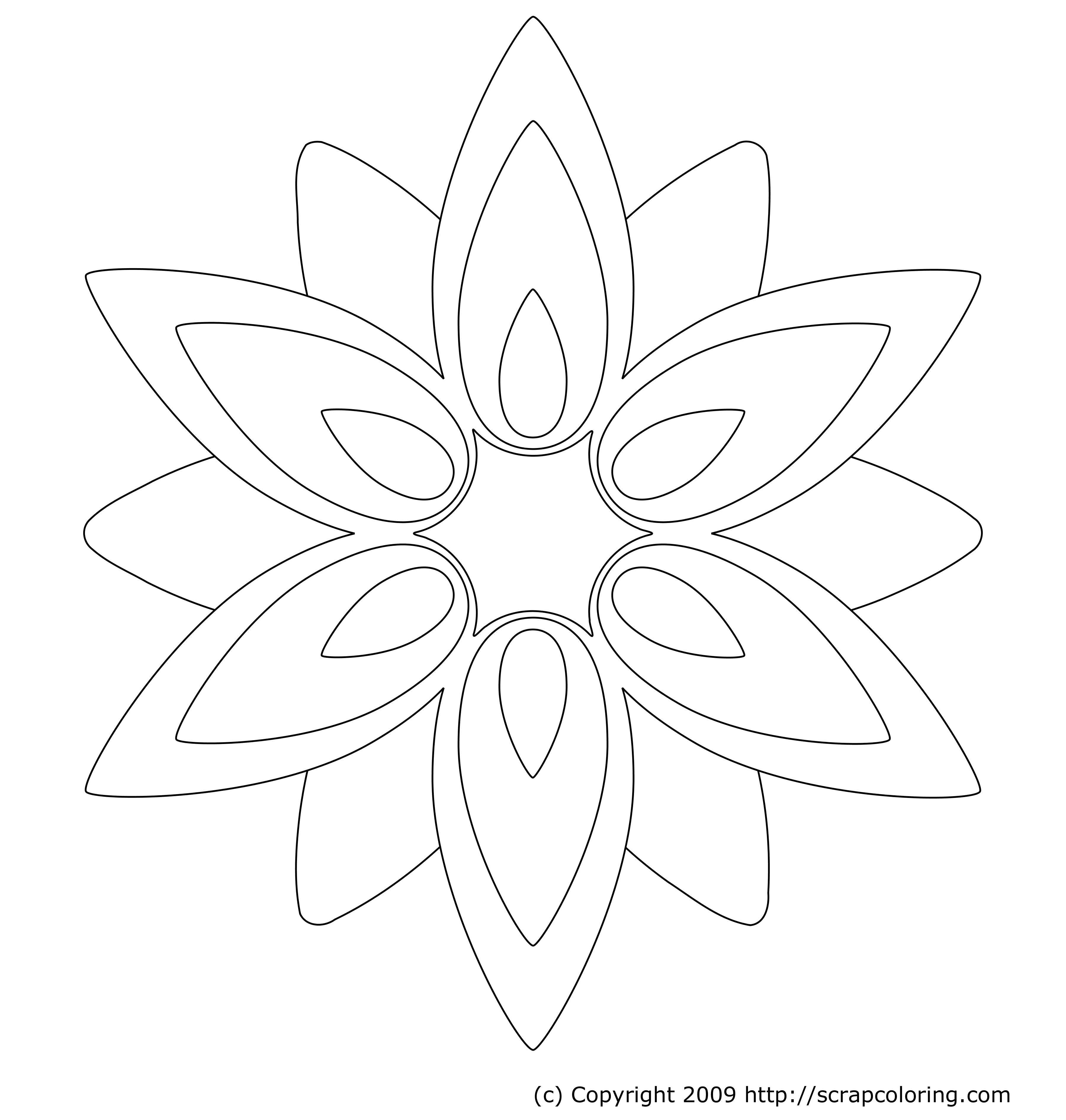 Flower Rose Window coloring page