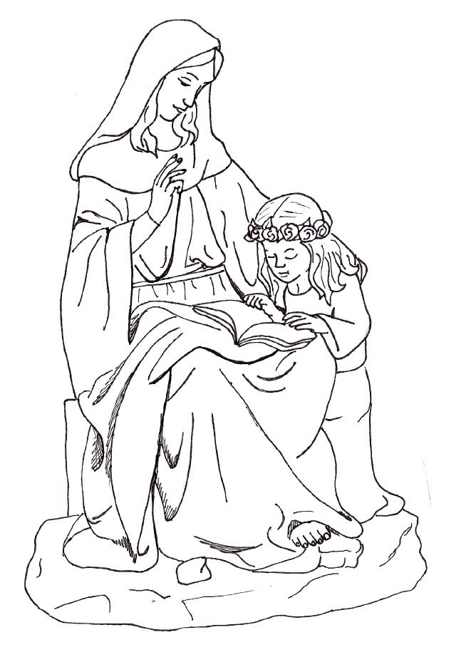 Blessed Virgin Mary - Coloring Pages for Kids and for Adults
