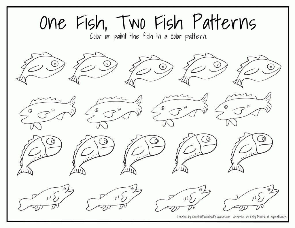 Free Printable One Fish Two Fish Coloring Pages - Coloring pages
