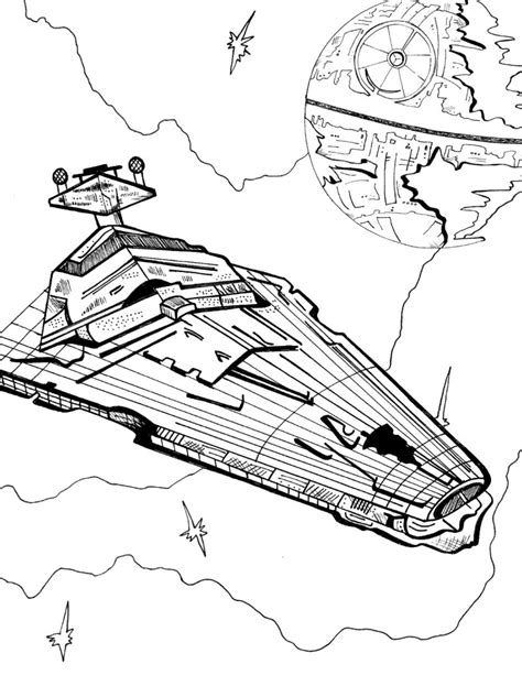 Star Wars Star Destroyer Colouring Pages - Free Colouring Pages