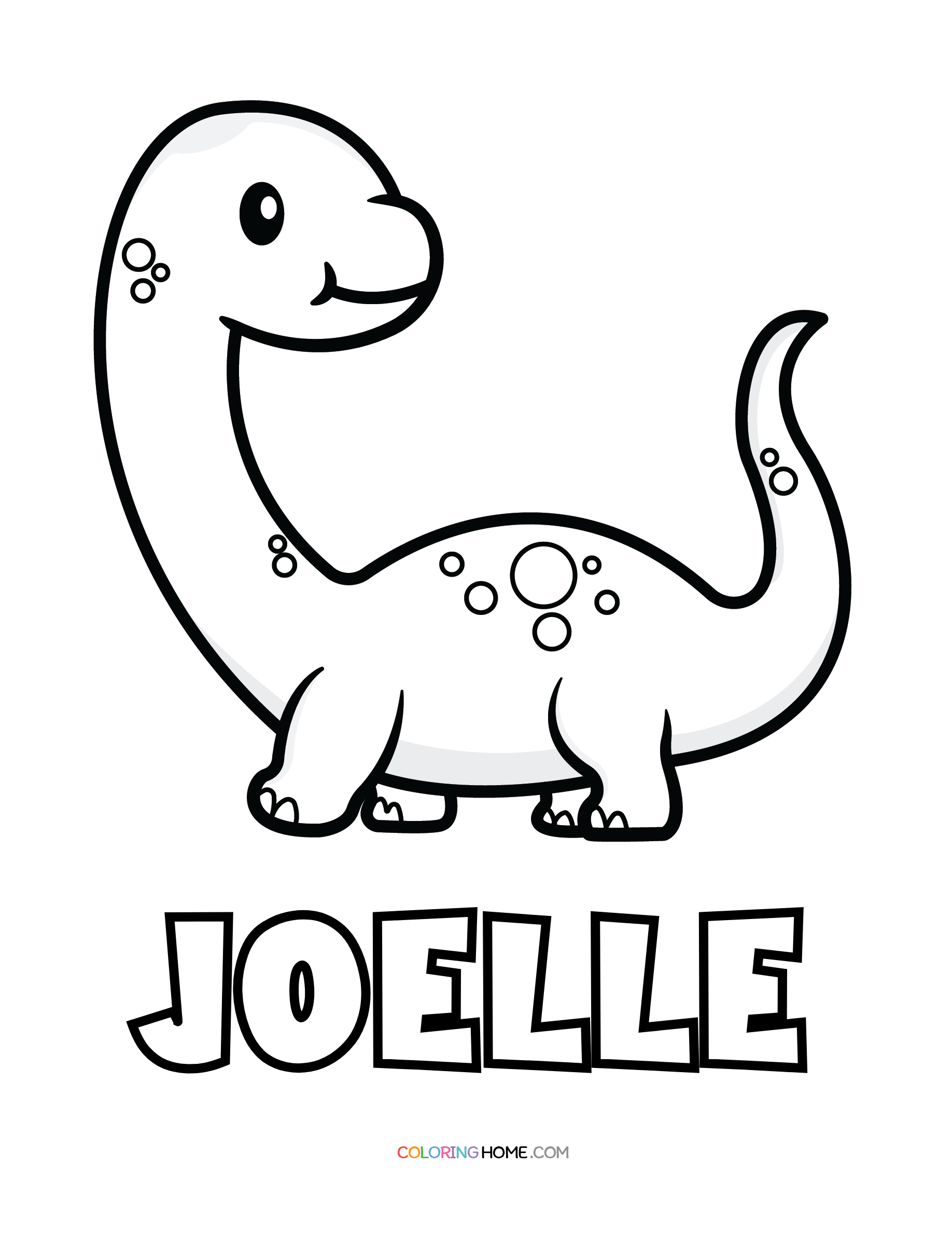 Joelle dinosaur coloring page
