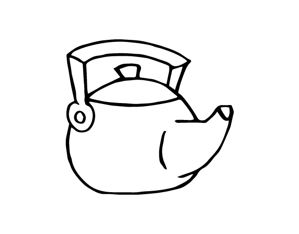 Traditional kettle coloring page - Coloringcrew.com