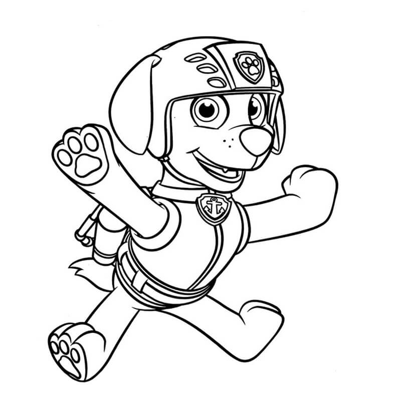Cute Zuma Paw Patrol Coloring Page - Free Printable Coloring Pages for Kids