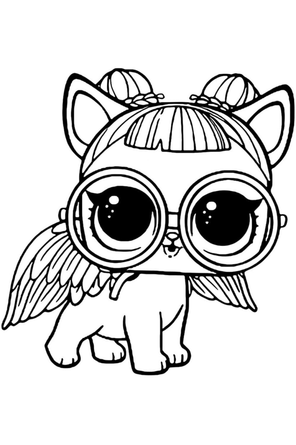 LOL Pet Puppy Sugar Coloring Page - Free Printable Coloring Pages for Kids