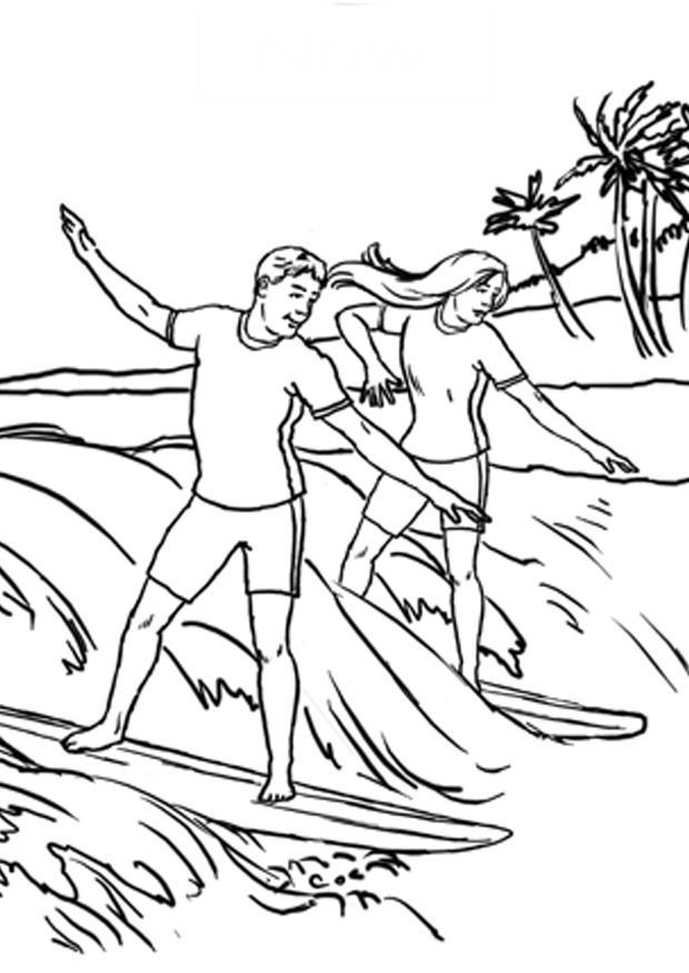 Coloring page surfing - img 7646.