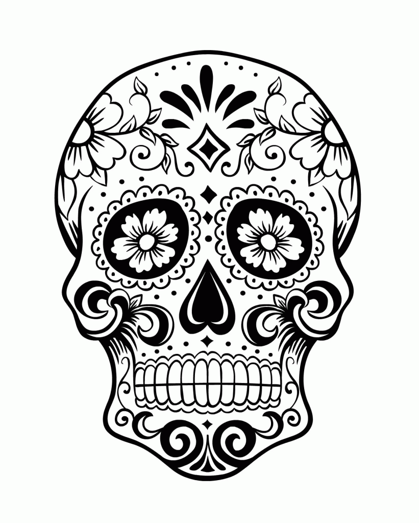 Day of the Dead History and Free Sugar Skulls Coloring Pages