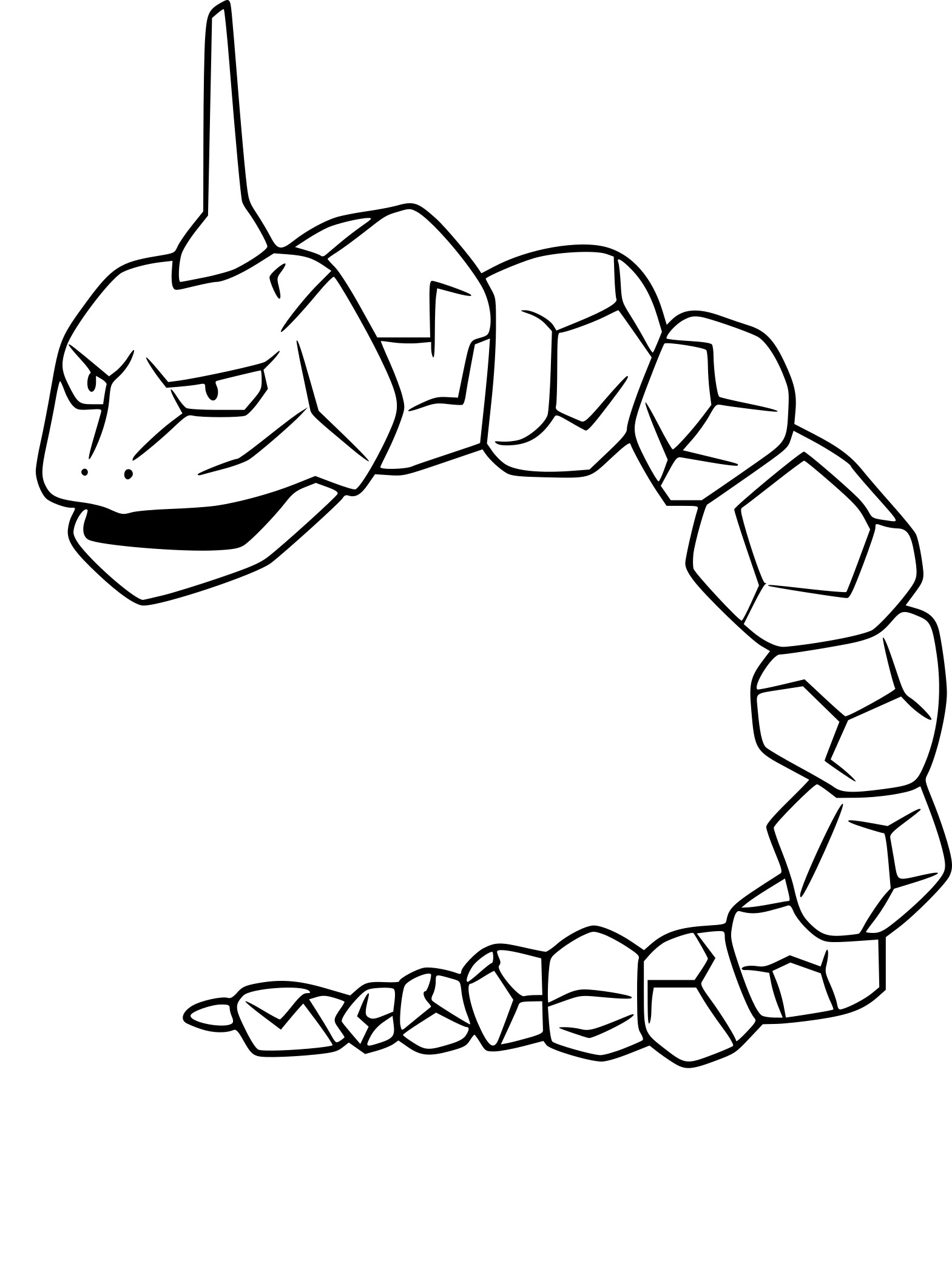 Onix Pokemon Go coloring page - free printable coloring pages on coloori.com