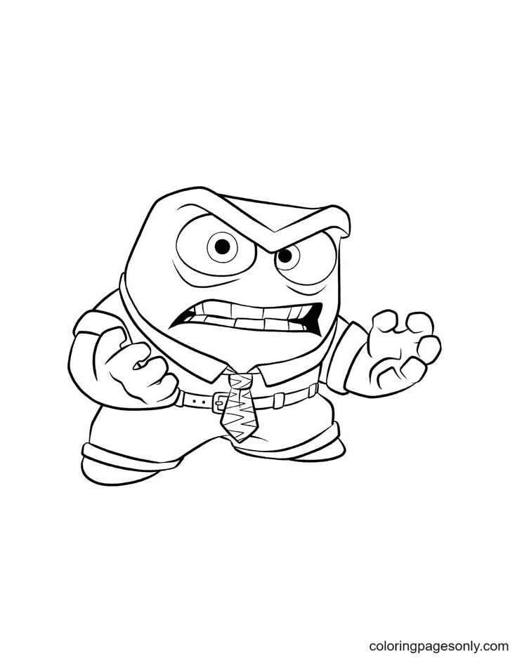 Anger From Inside Out Coloring Pages - Inside Out Coloring Pages - Coloring  Pages For Kids And Adults