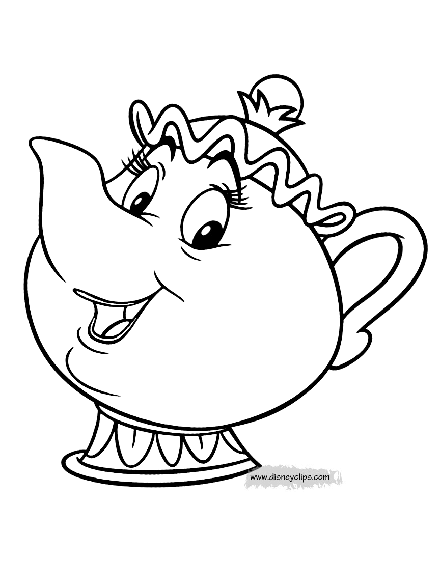 Beauty and the Beast Coloring Pages (4) | Disneyclips.com