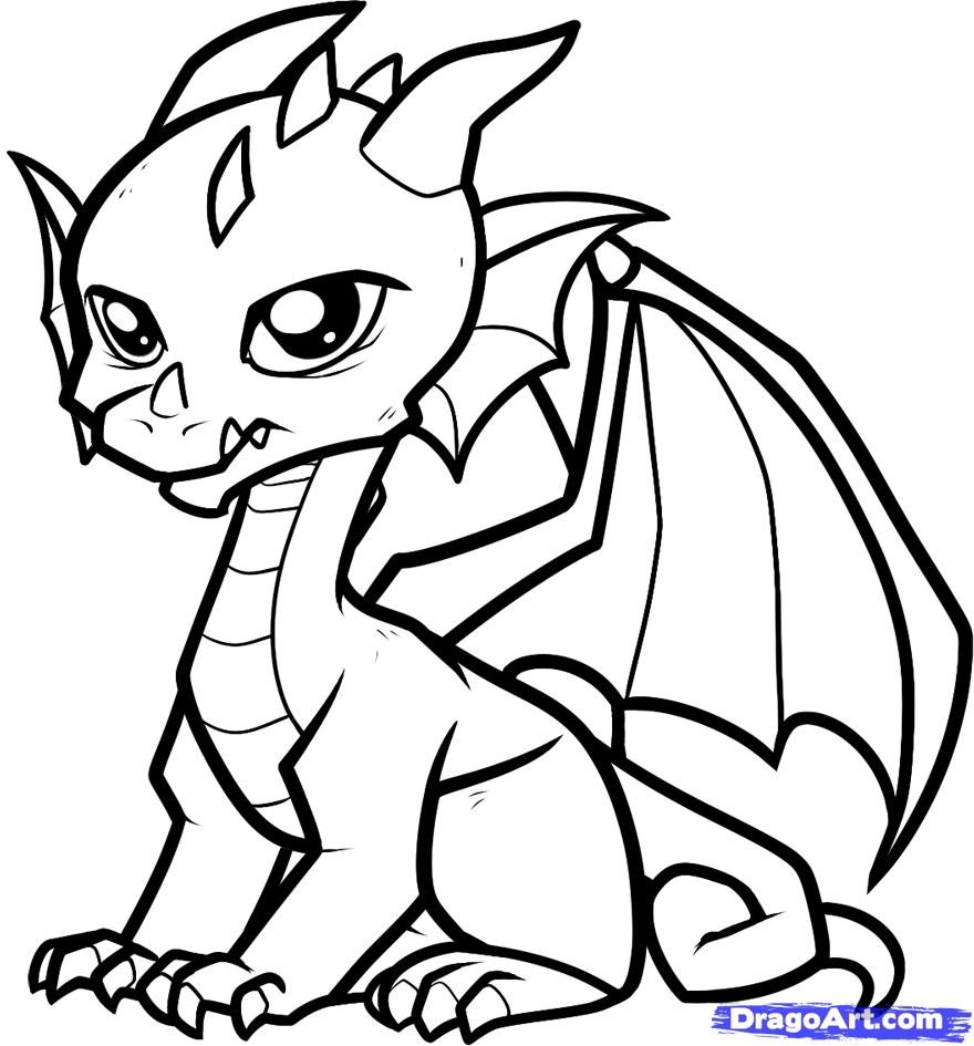 Baby dragon, Coloring and Cute coloring pages on Pinterest