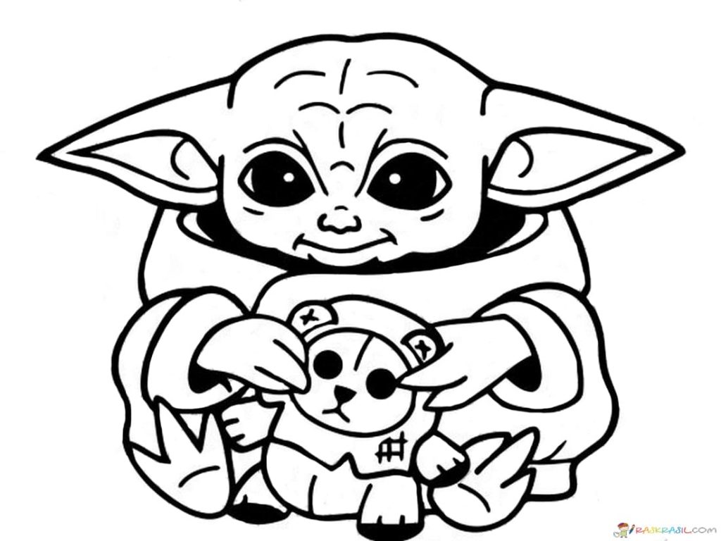 Coloring Page ~ Coloring Page Raskrasil Baby Yoda Pages The ...