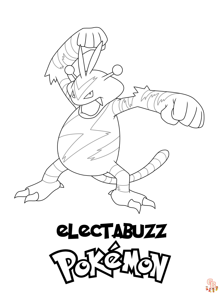 Electabuzz Coloring Pages for Kids - GBcoloring