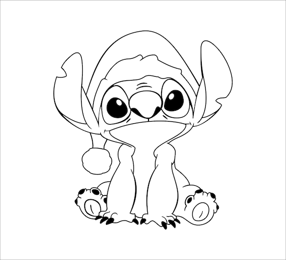 Stitch Christmas Coloring Pages - Coloring Nation