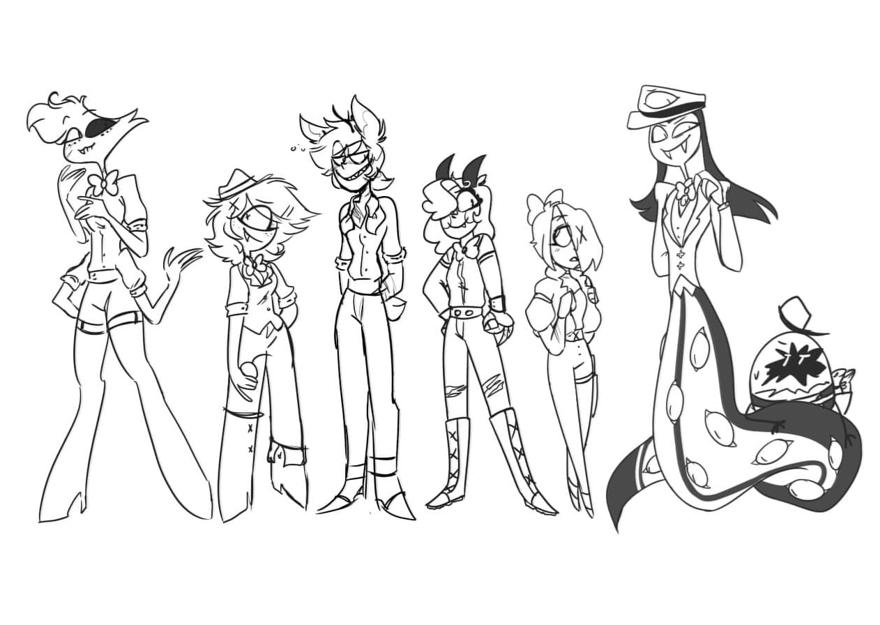 Hazbin Hotel Characters Coloring Page ...