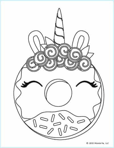 11 Free Printable Donut Coloring Pages