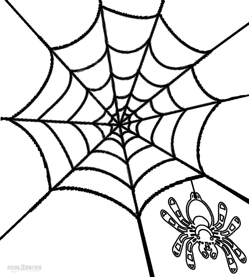 Printable Spider Web Coloring Pages For ...