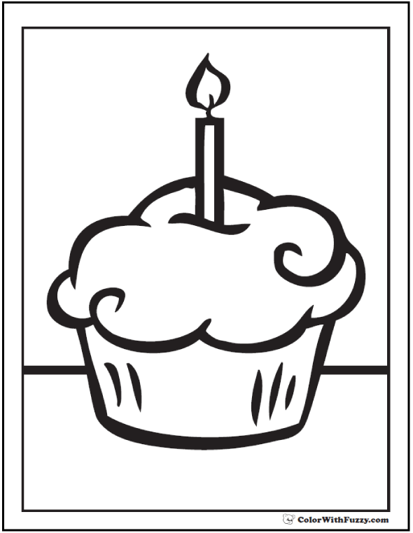 40+ Cupcake Coloring Pages ✨ Free Coloring Pages PDF Format For Kids