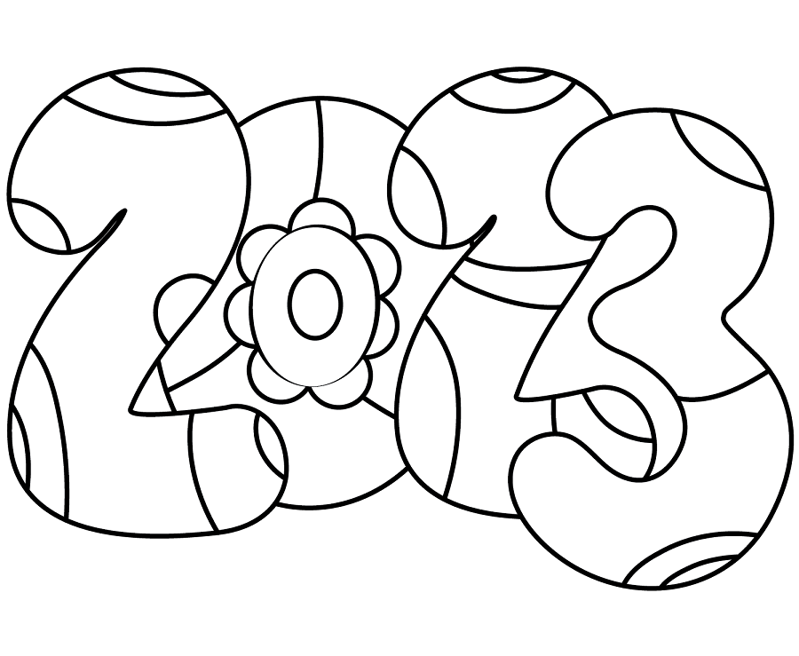 2023 Year Coloring Pages - Happy New Year 2023 Coloring Pages - Coloring  Pages For Kids And Adults