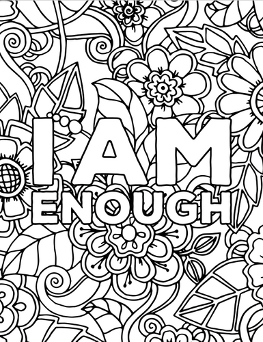 Floral + Affirmations Coloring Pages | totallifecare