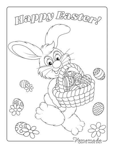 Free Printable Easter Bunny Coloring Pages for Kids & Adults 2023