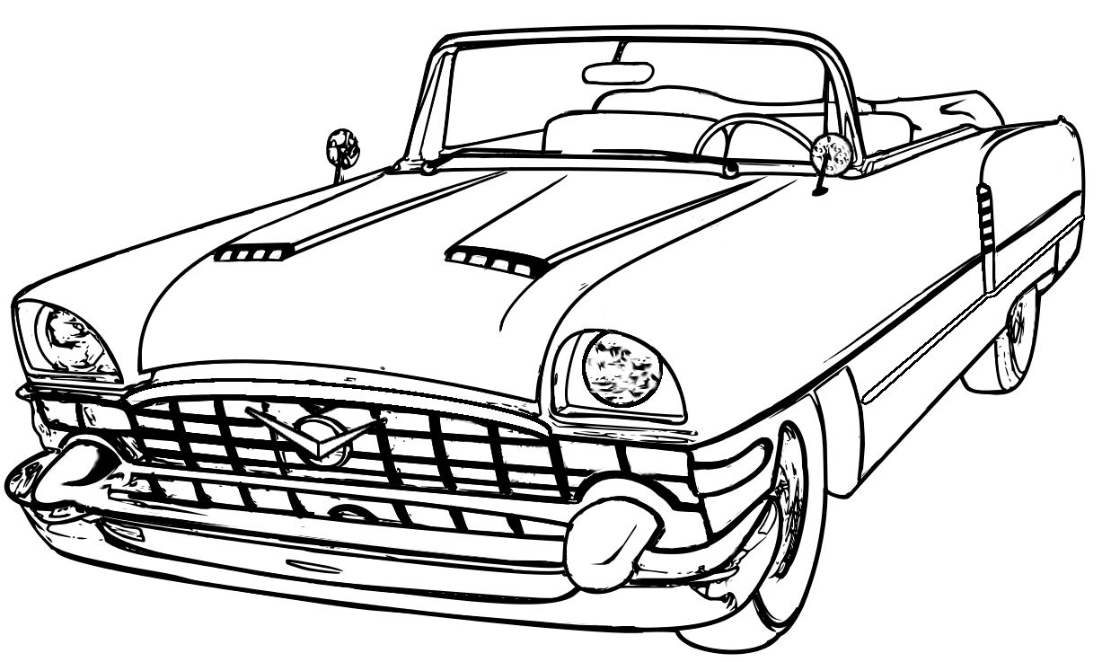 coloring page old car - Clip Art Library