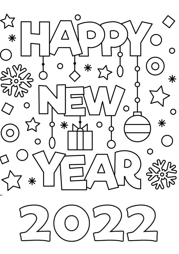 Coloring Pages | Printable New Year coloring pages 2022