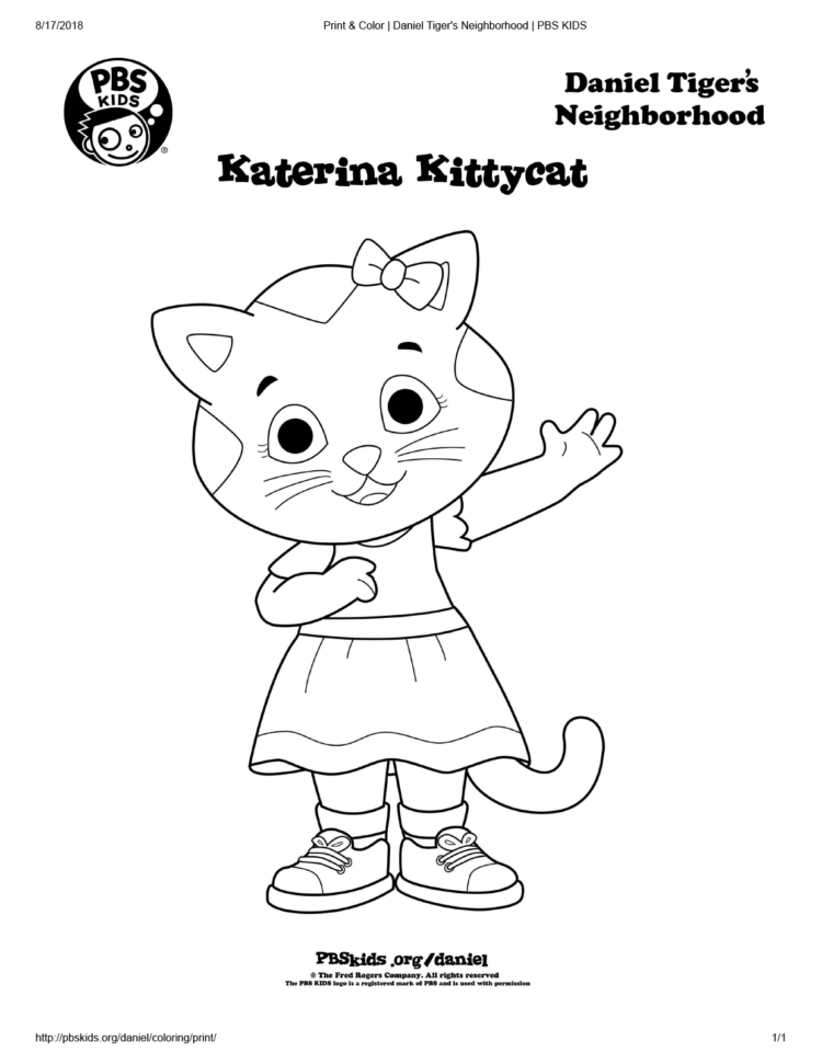 Katerina Kittycat Coloring Page | Kids Coloring | PBS KIDS for Parents